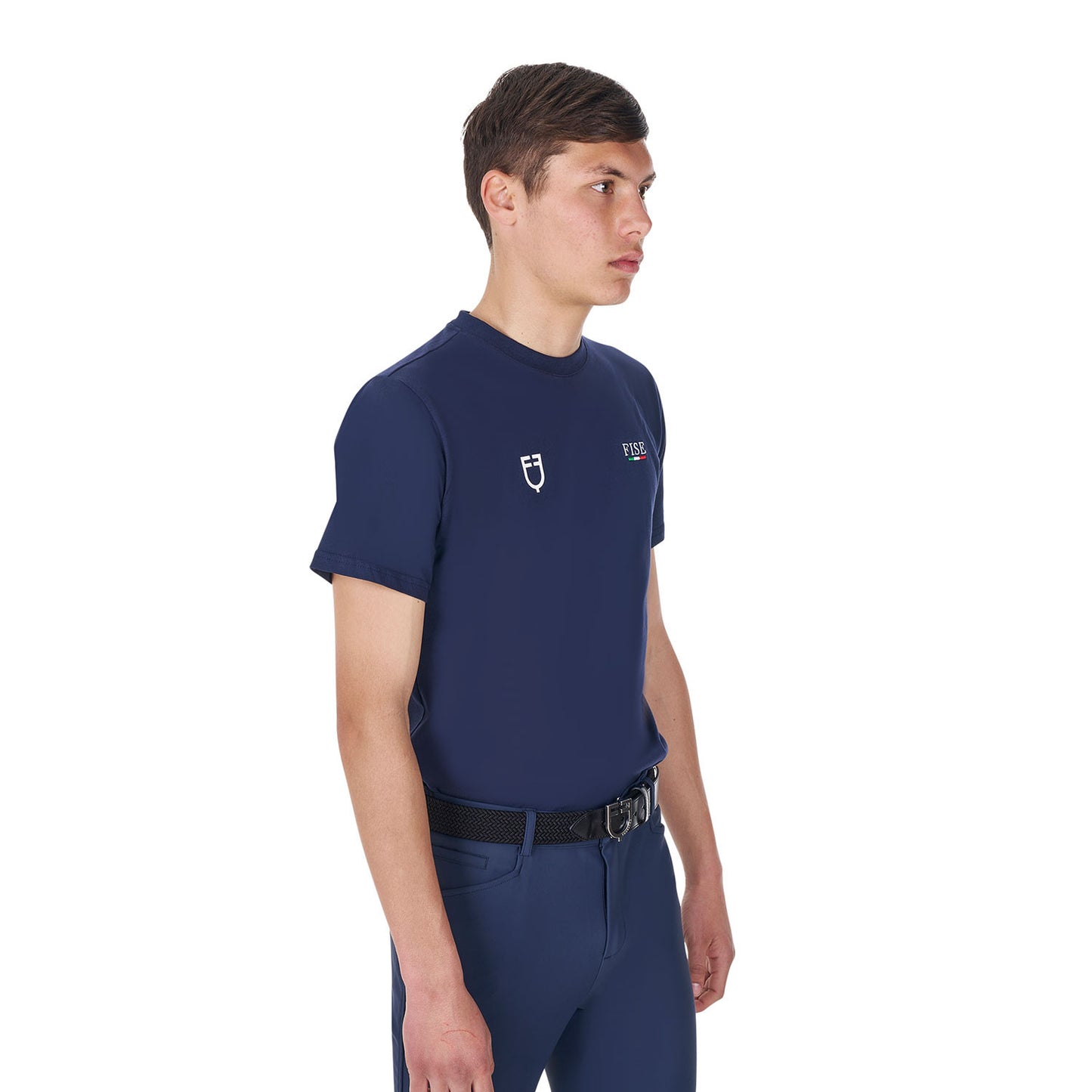 Camiseta de hombre slim fit Equestro X FISE - Navy Blazer