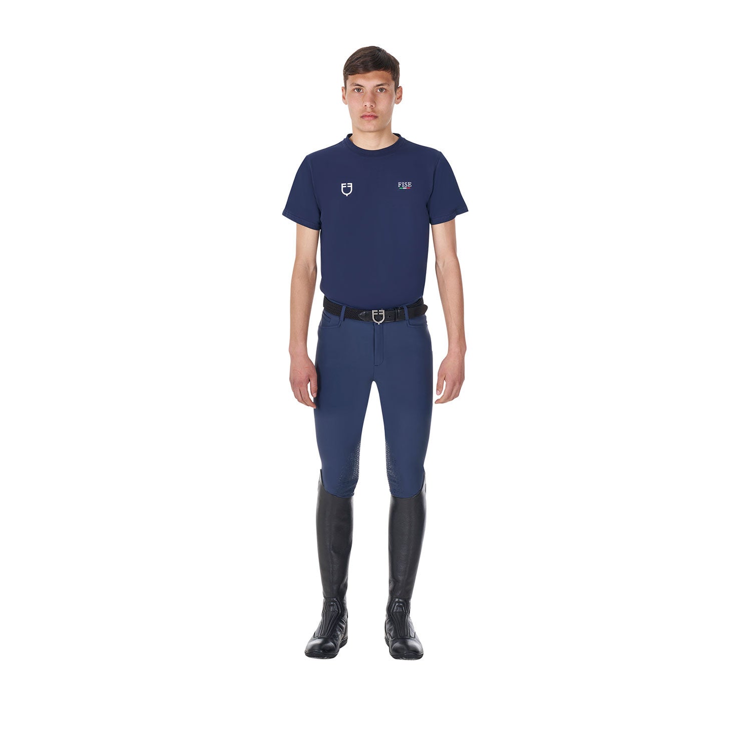 Camiseta de hombre slim fit Equestro X FISE - Navy Blazer