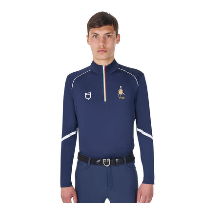 Capa base de hombre de entrenamiento Equestro X FISE - Navy Blazer