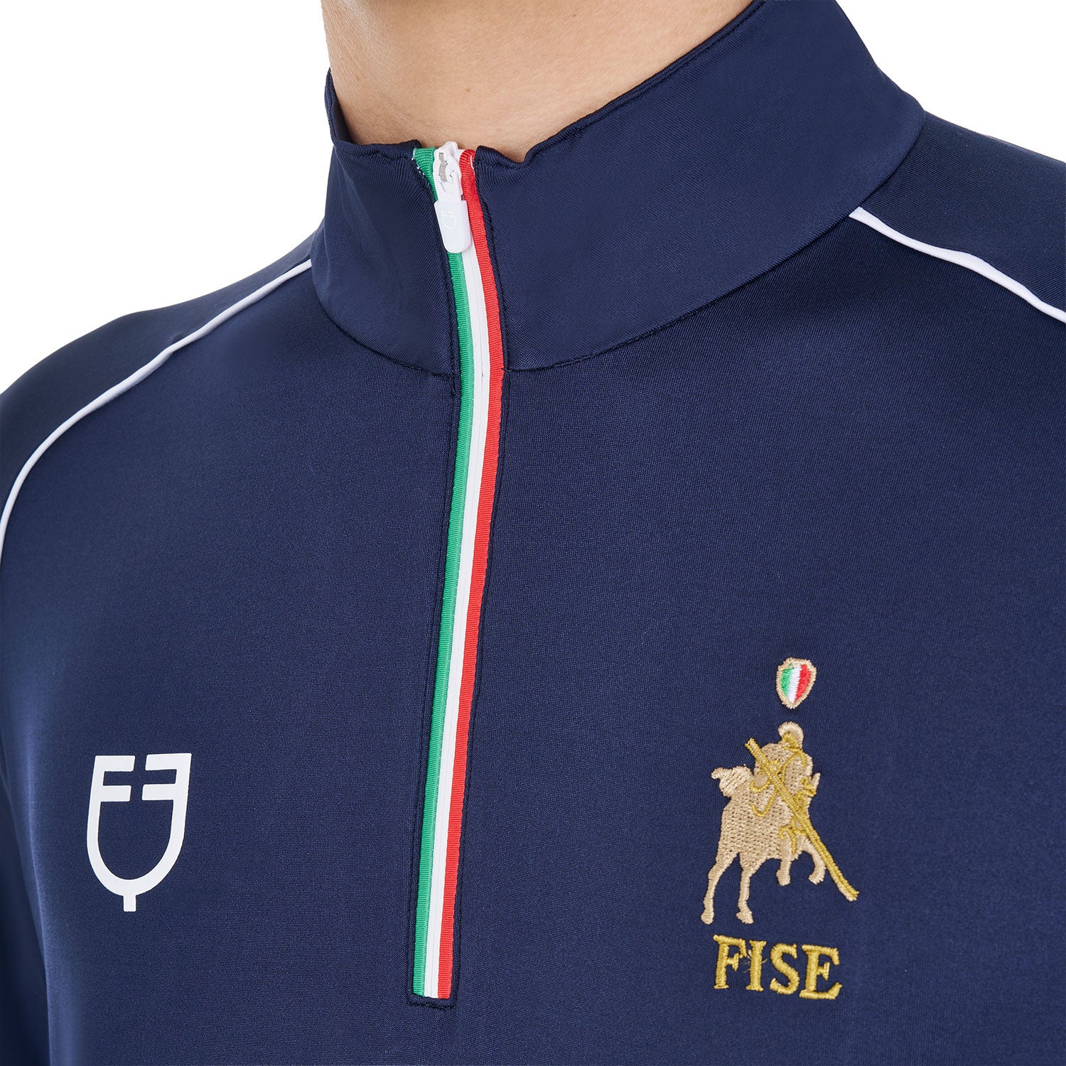 Capa base de hombre de entrenamiento Equestro X FISE - Navy Blazer