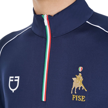 Capa base de hombre de entrenamiento Equestro X FISE - Navy Blazer