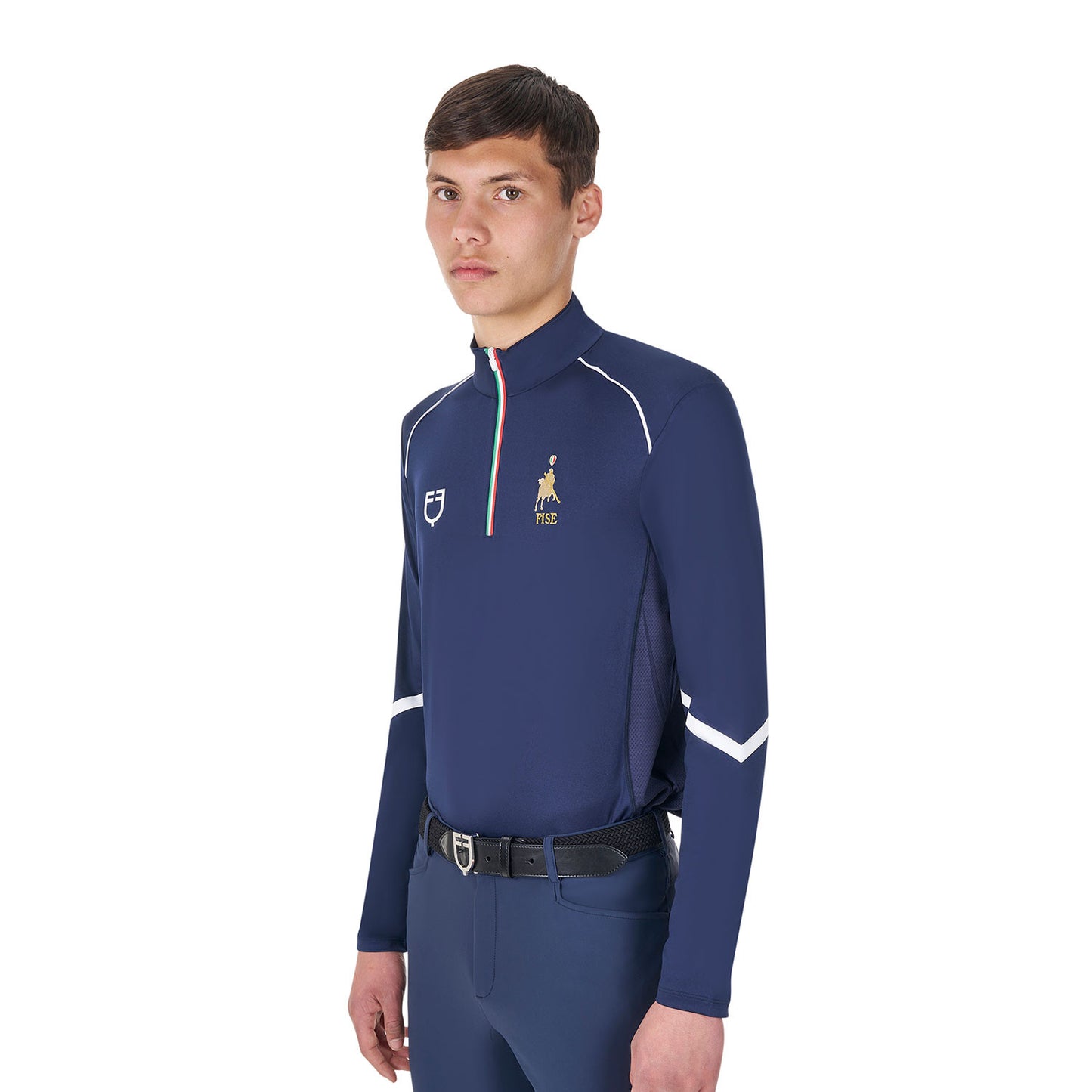 Capa base de hombre de entrenamiento Equestro X FISE - Navy Blazer