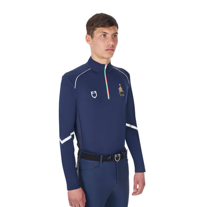 Capa base de hombre de entrenamiento Equestro X FISE - Navy Blazer