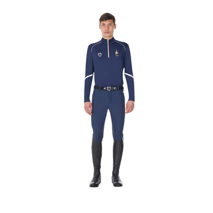 Capa base de hombre de entrenamiento Equestro X FISE - Navy Blazer