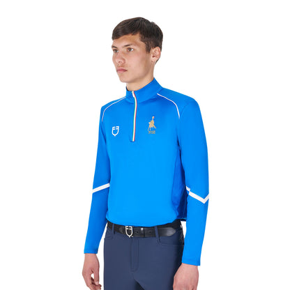 Capa base de hombre de entrenamiento Equestro X FISE - Azzurro Savoia
