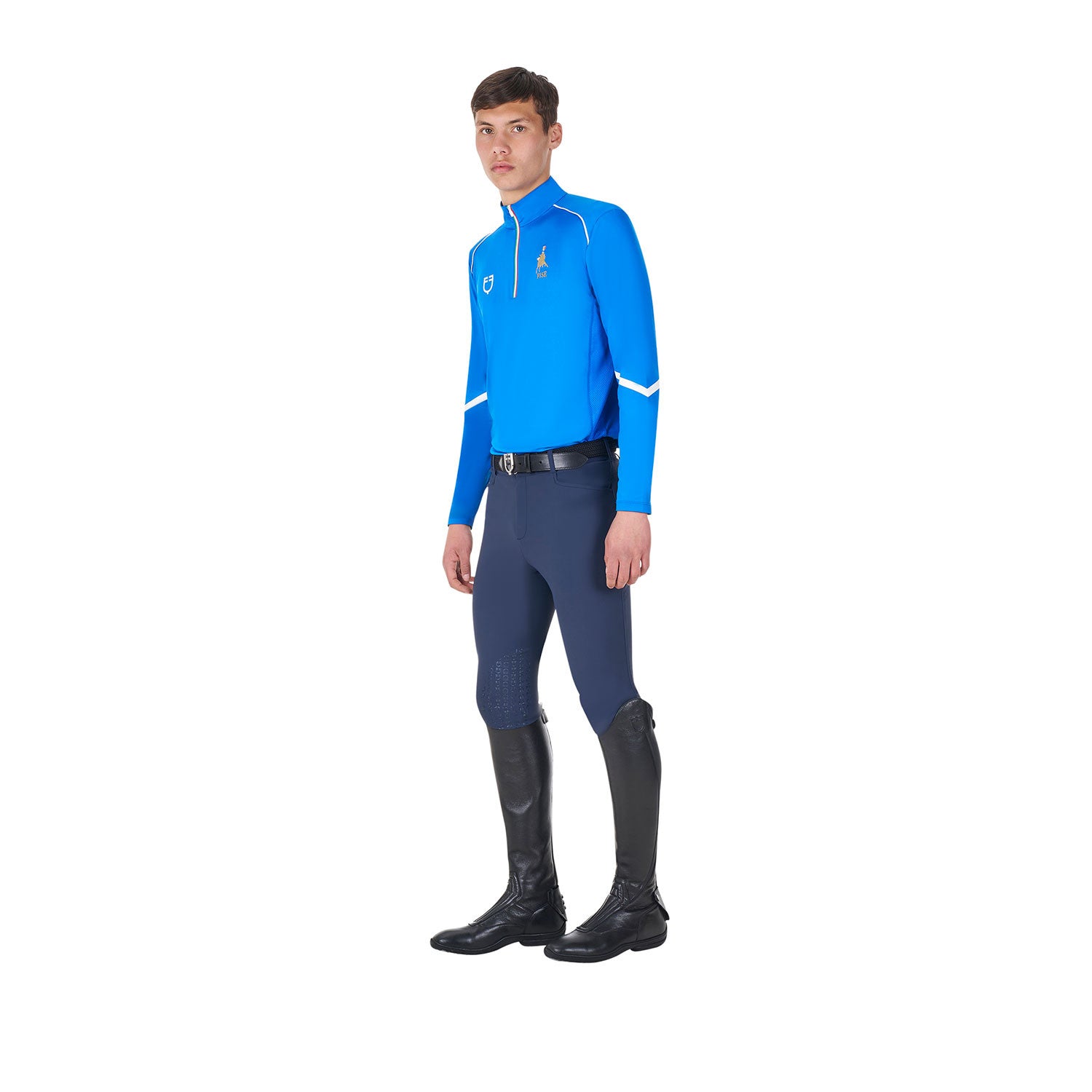 Capa base de hombre de entrenamiento Equestro X FISE - Azzurro Savoia