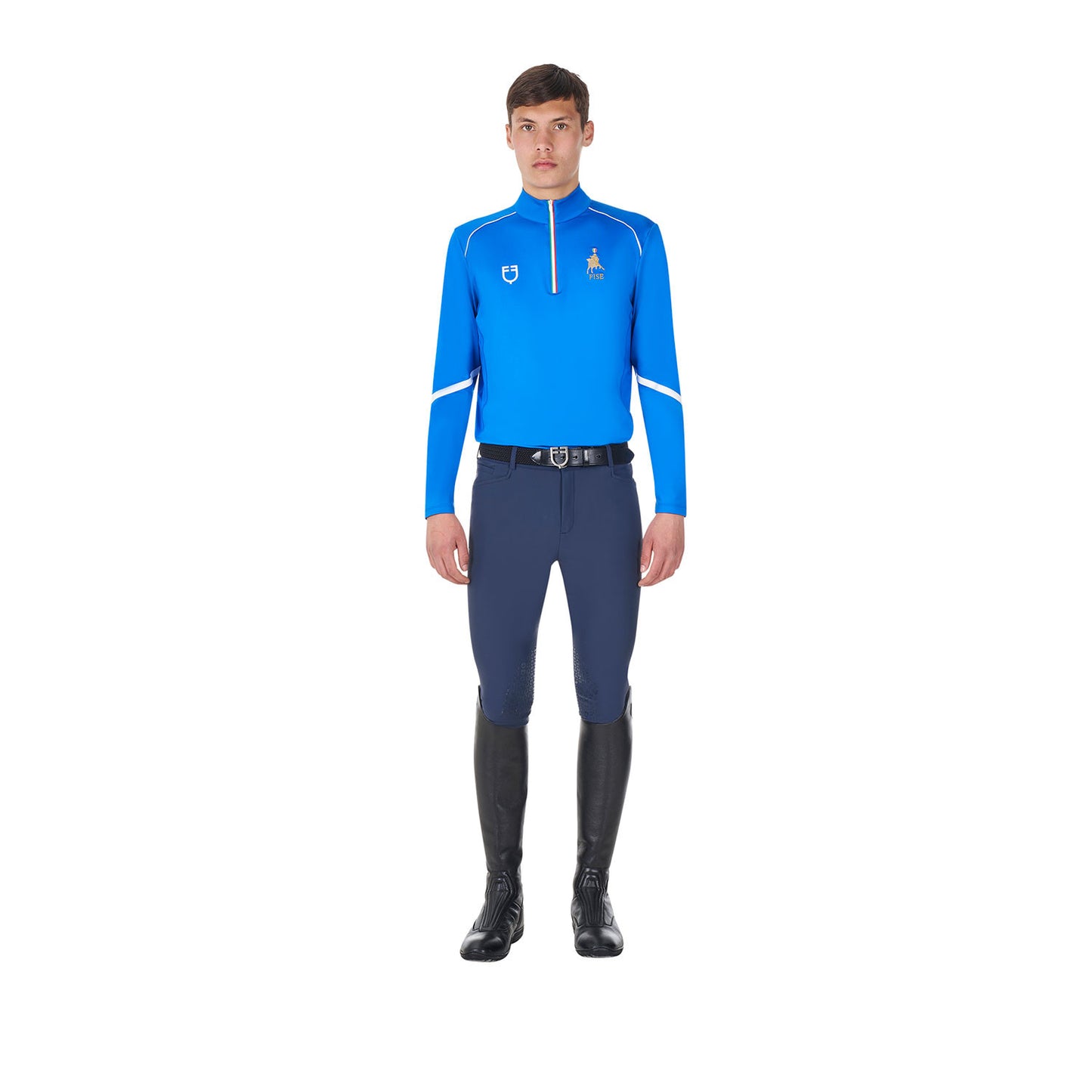 Capa base de hombre de entrenamiento Equestro X FISE - Azzurro Savoia