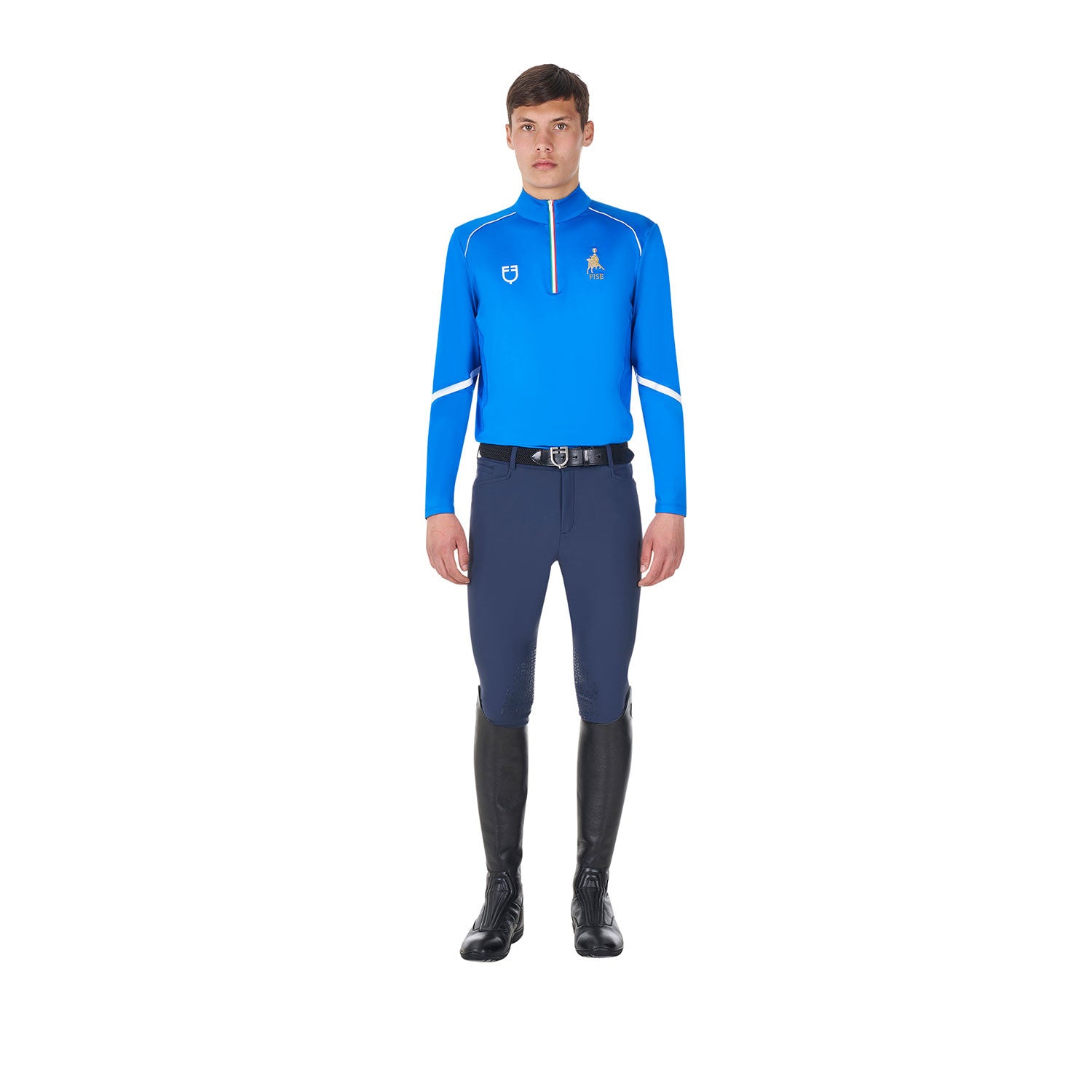 Capa base de hombre de entrenamiento Equestro X FISE - Azzurro Savoia