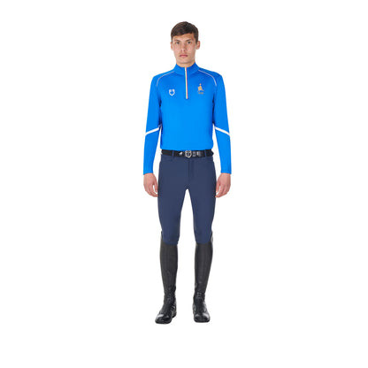 Capa base de hombre de entrenamiento Equestro X FISE - Azzurro Savoia