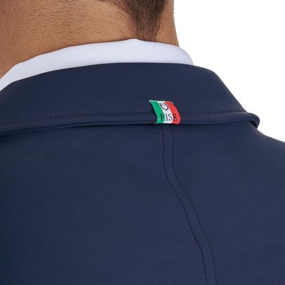 Chaqueta de hombre de concurso tres botones Equestro X FISE - Navy Blazer