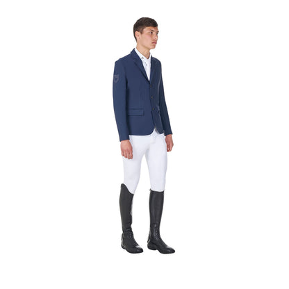 Chaqueta de hombre de concurso tres botones Equestro X FISE - Navy Blazer