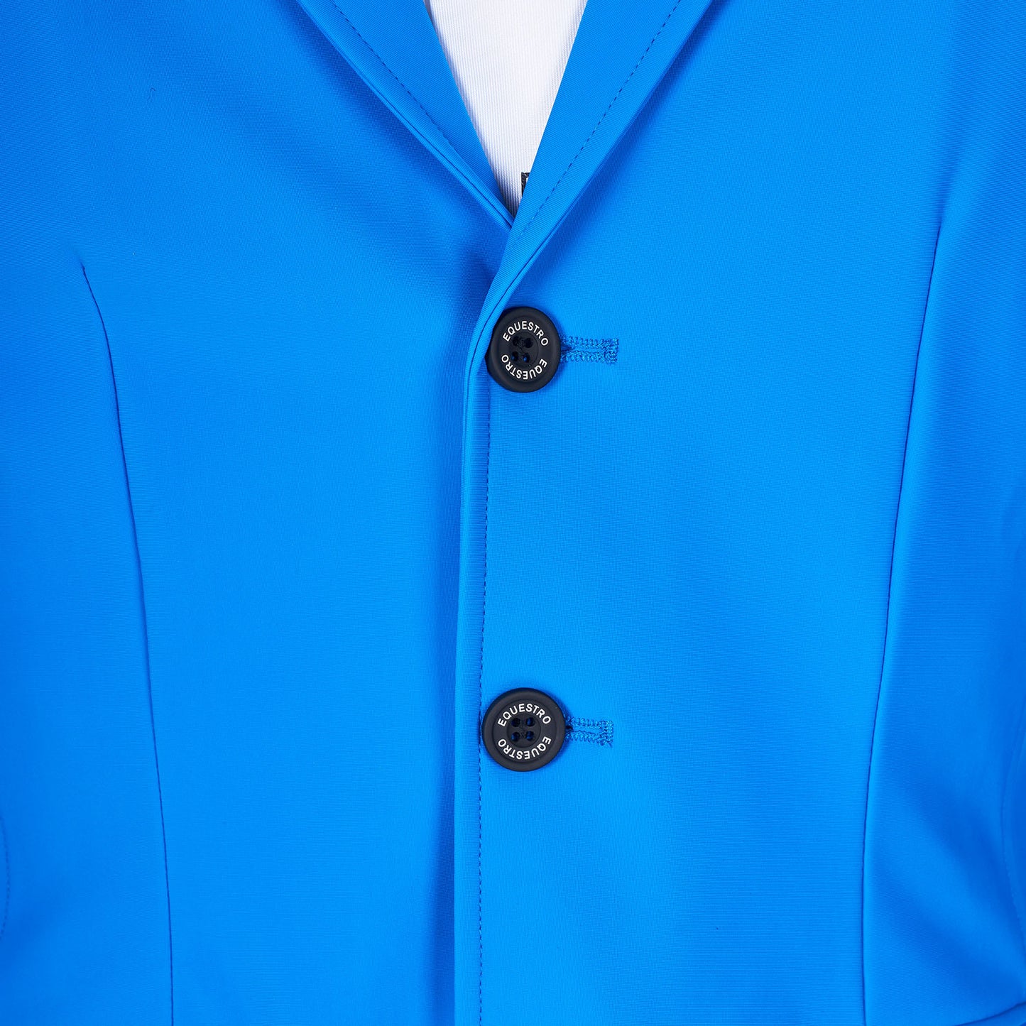 Chaqueta de hombre de concurso tres botones Equestro X FISE - Azzurro Savoia
