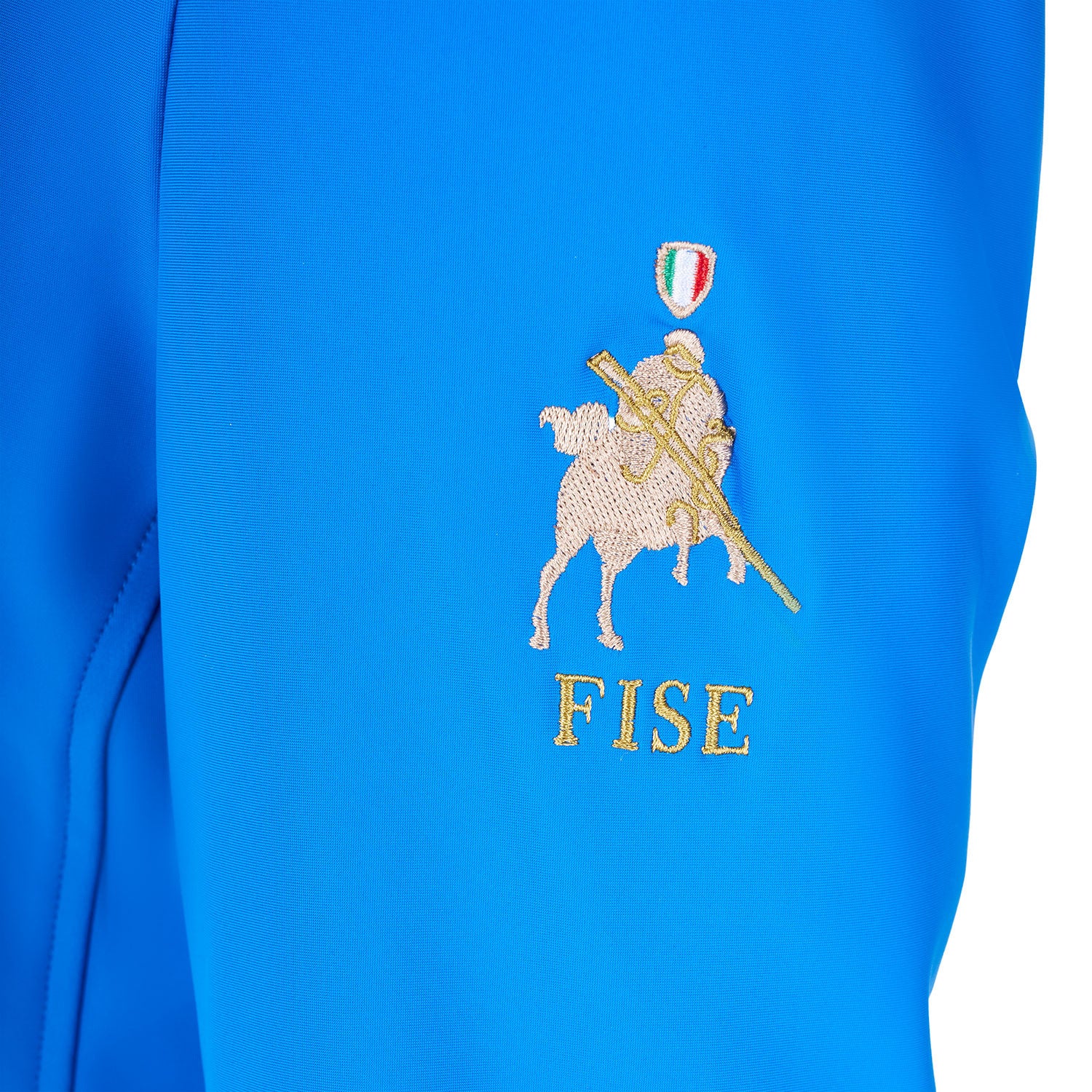 Chaqueta de hombre de concurso tres botones Equestro X FISE - Azzurro Savoia