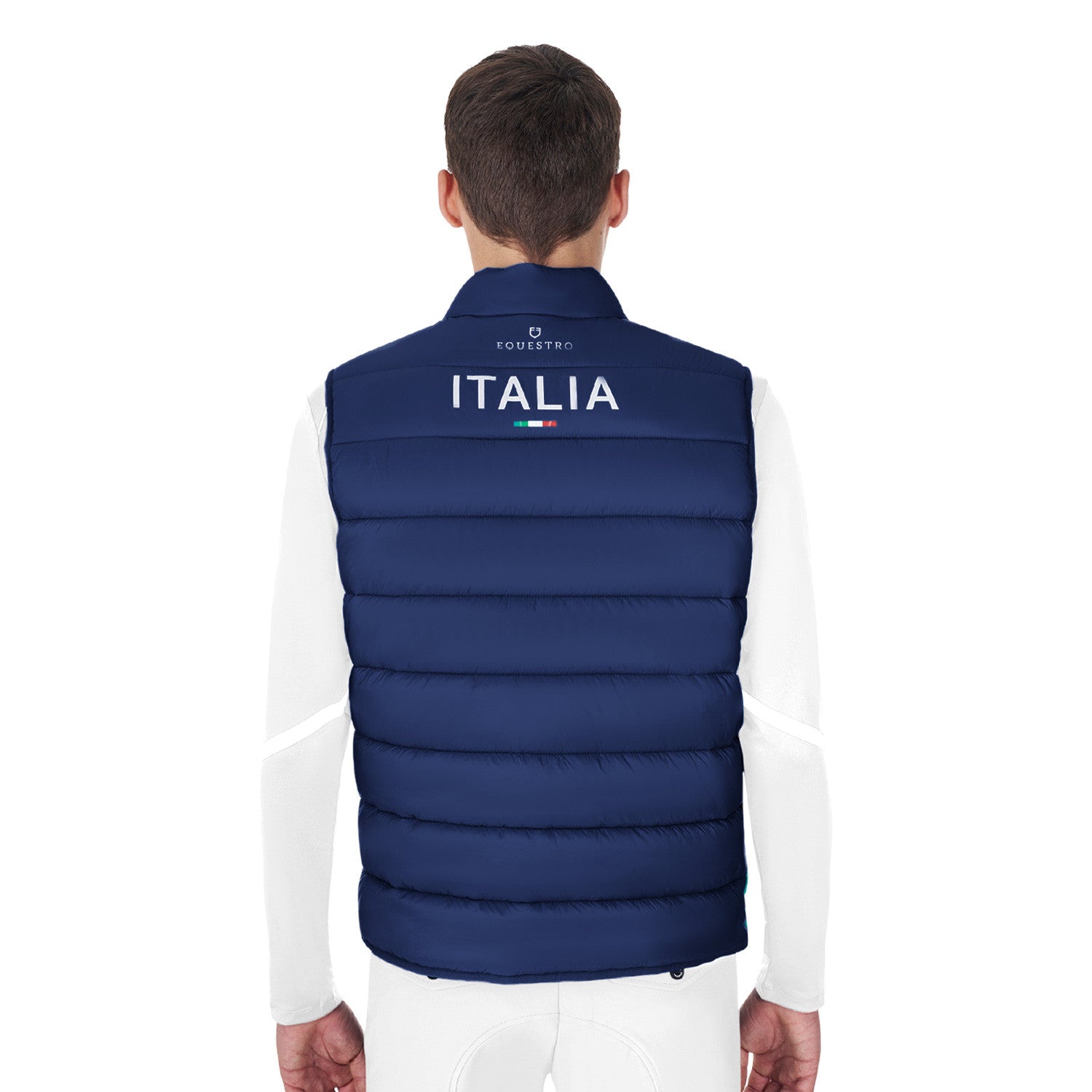 Chaleco sin mangas slim fit hombre Equestro X FISE - Navy Blazer