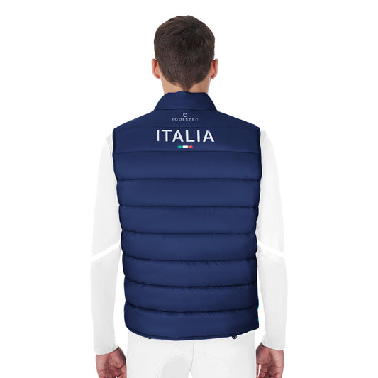 Chaleco sin mangas slim fit hombre Equestro X FISE - Navy Blazer