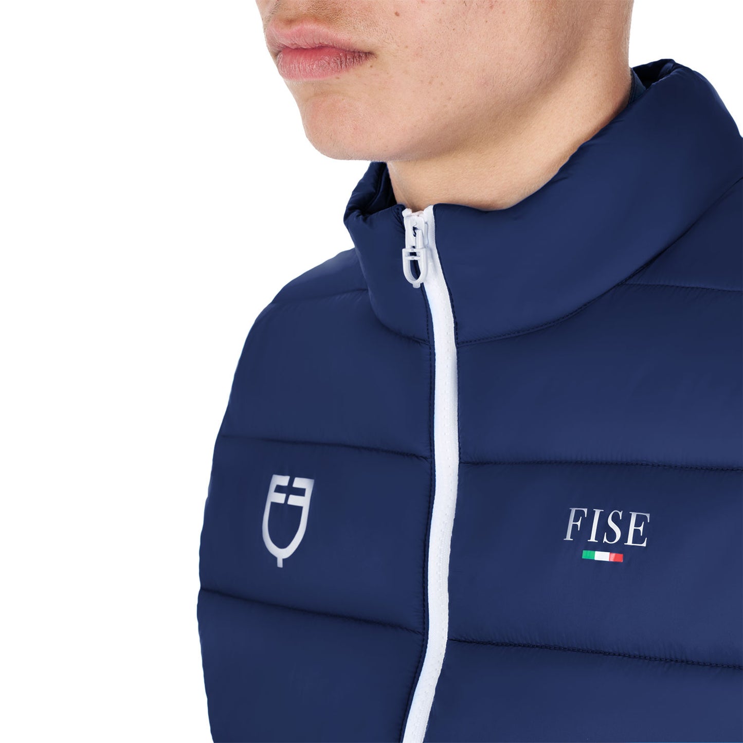 Chaleco sin mangas slim fit hombre Equestro X FISE - Navy Blazer