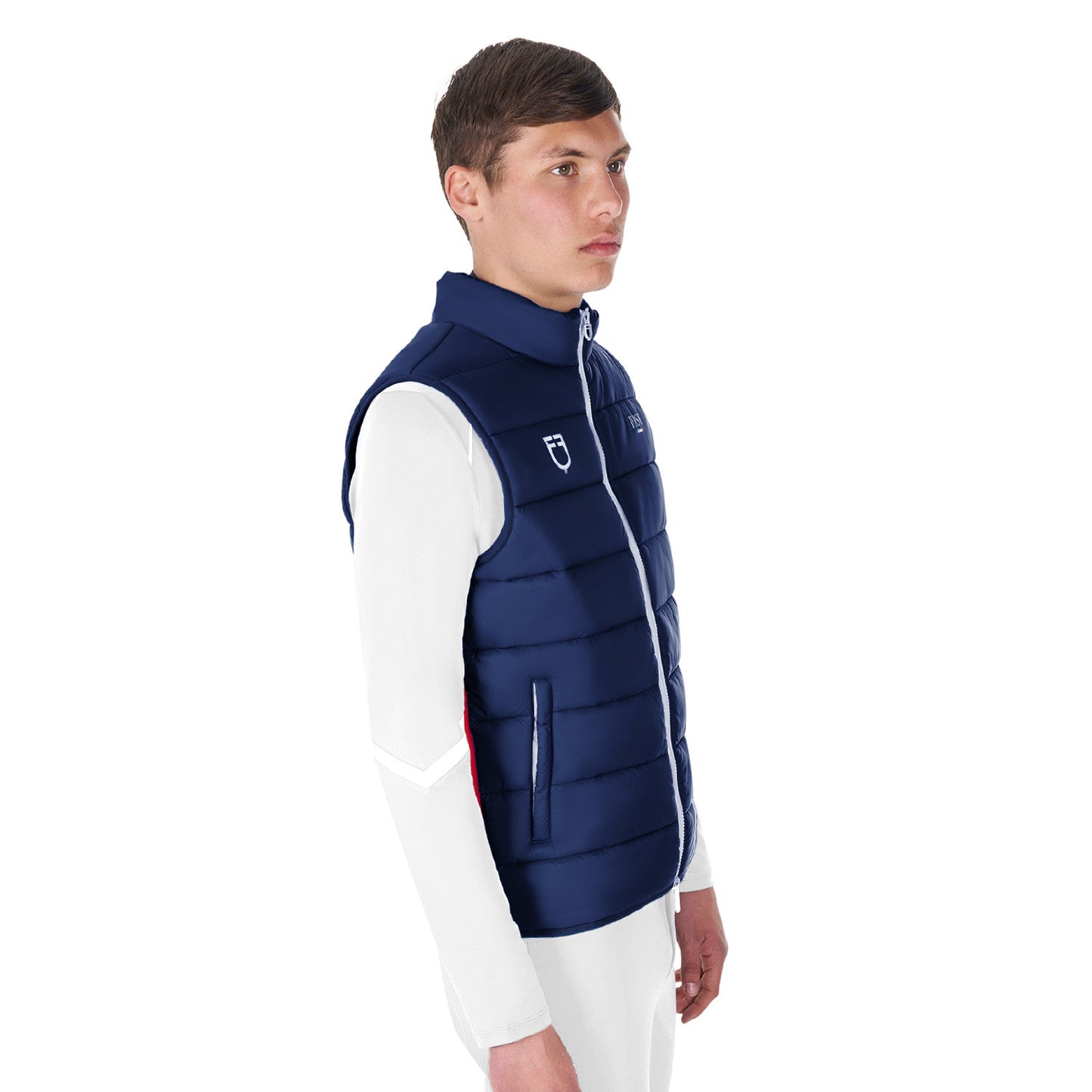 Chaleco sin mangas slim fit hombre Equestro X FISE - Navy Blazer