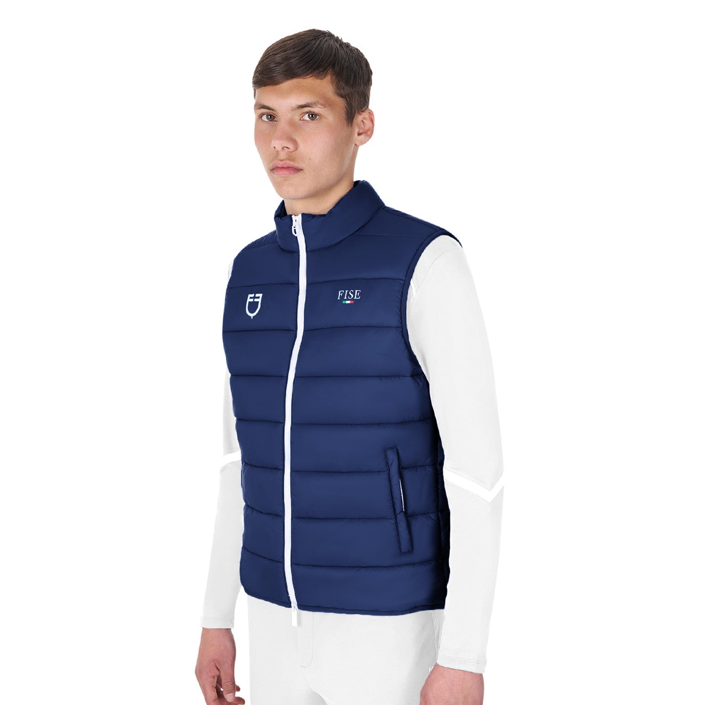Chaleco sin mangas slim fit hombre Equestro X FISE - Navy Blazer