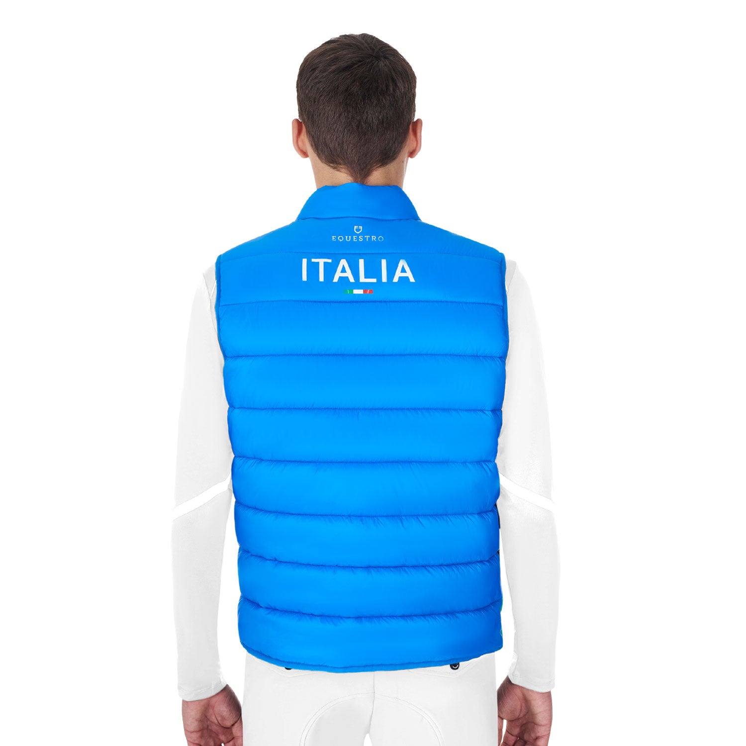 Chaleco sin mangas slim fit hombre Equestro X FISE - Azzurro Savoia