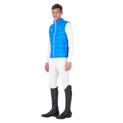 Chaleco sin mangas slim fit hombre Equestro X FISE - Azzurro Savoia