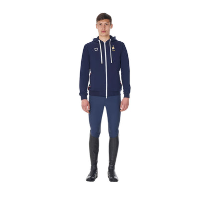 Sudadera de hombre con capucha Equestro X FISE - Navy Blazer