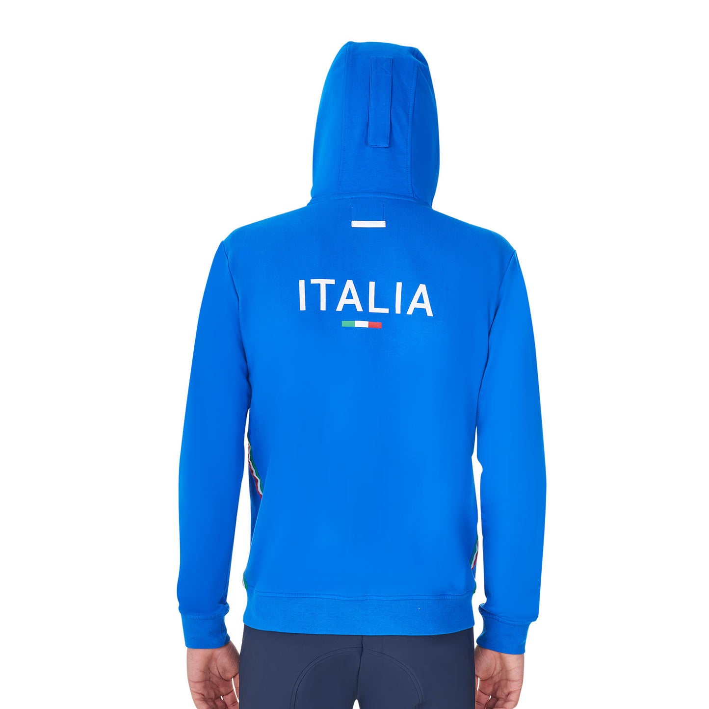 Sudadera de hombre con capucha Equestro X FISE - Azzurro Savoia