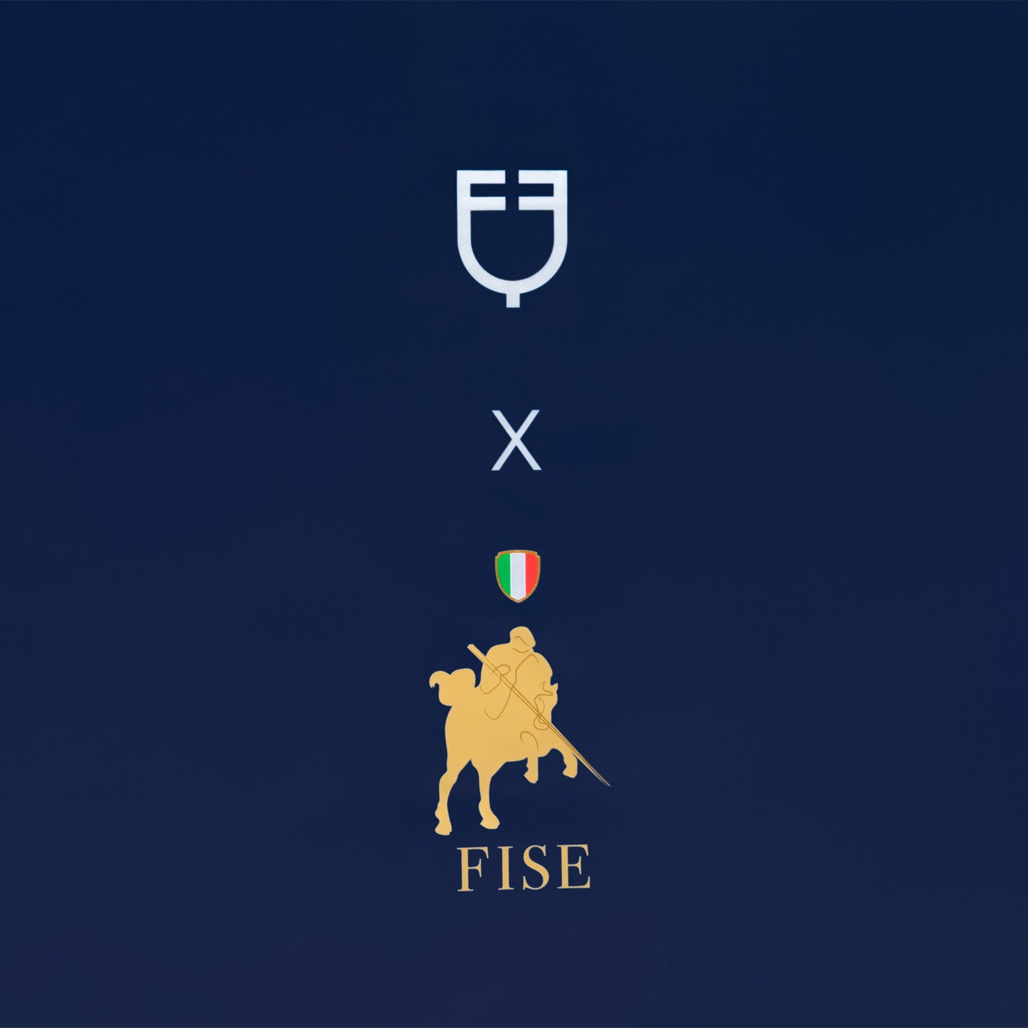 Carpa box larga logo bordado Equestro X FISE - Navy Blazer