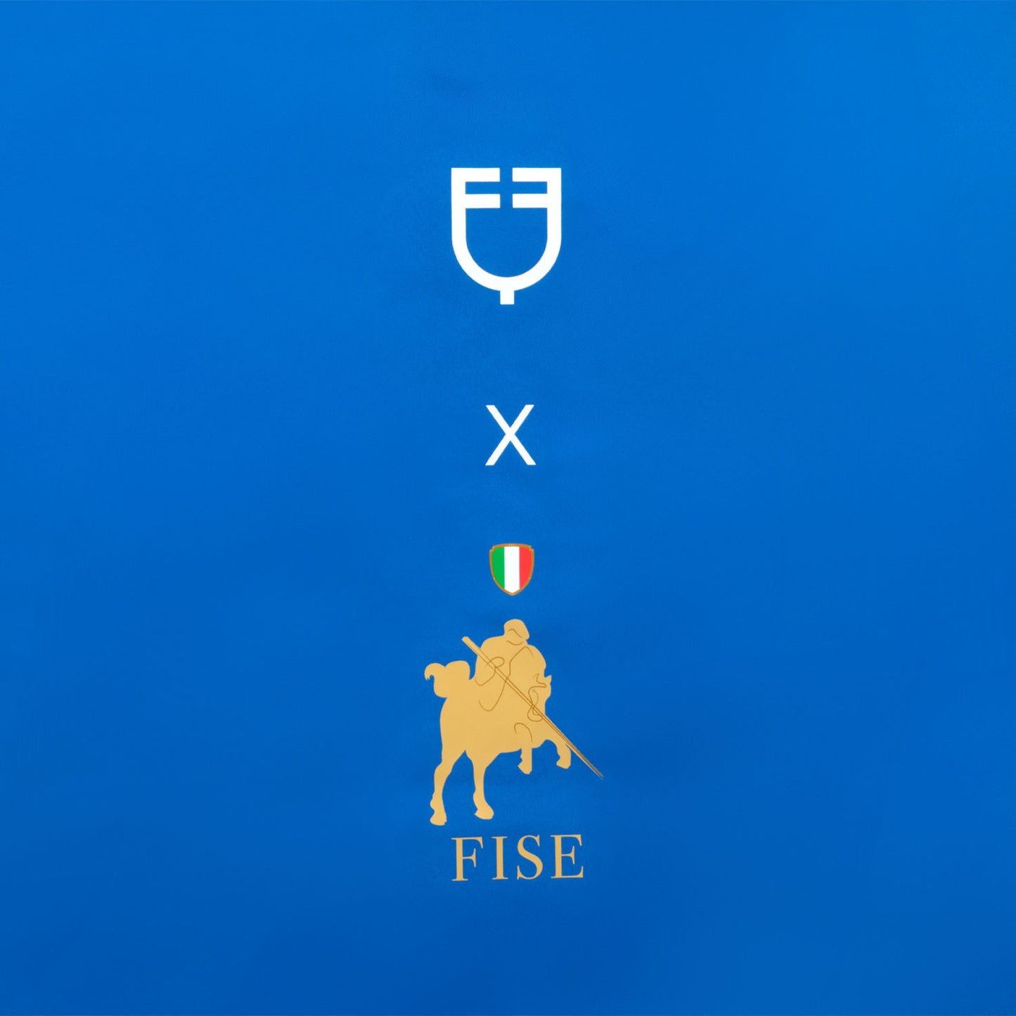 Carpa box larga logo bordado Equestro X FISE - Azzurro Savoia