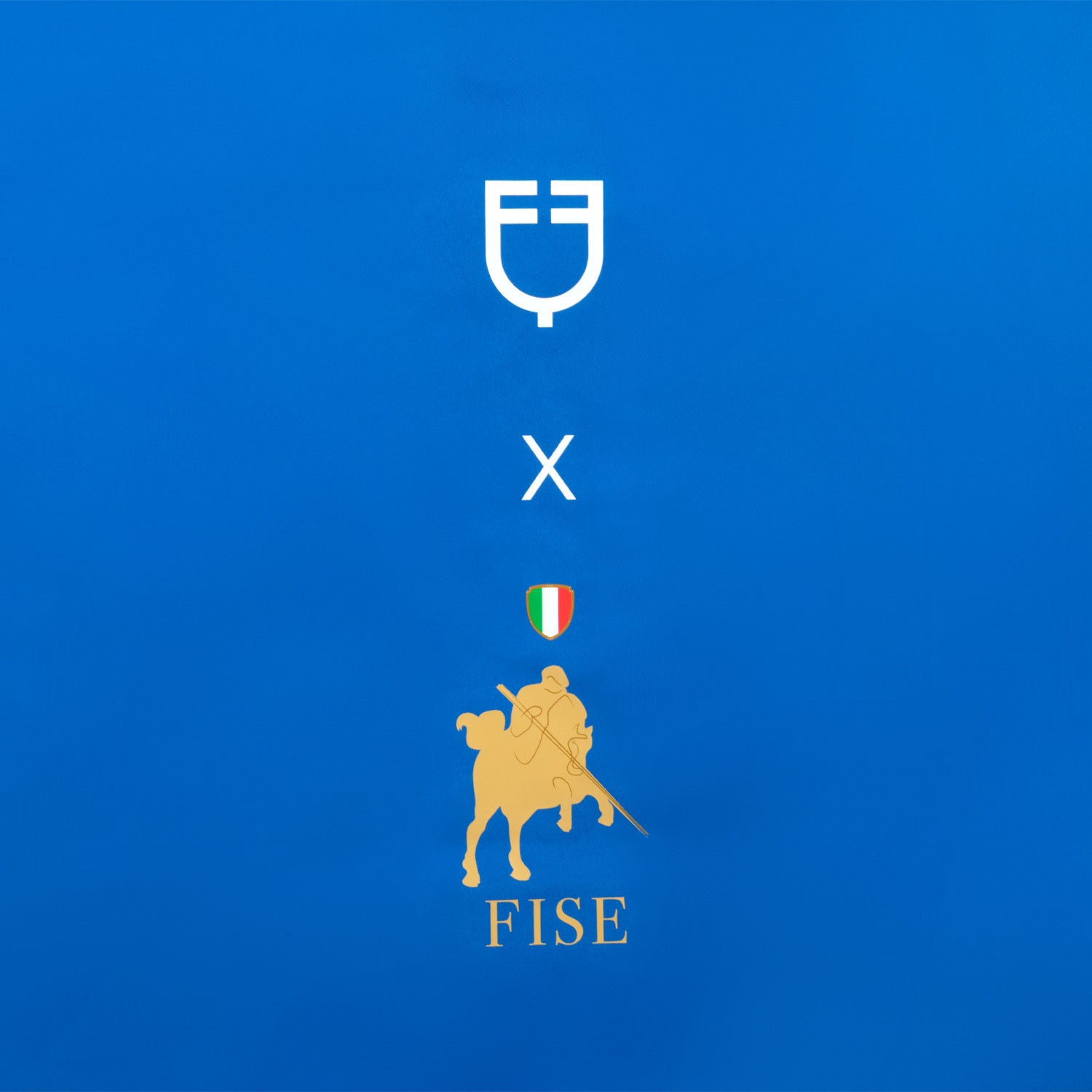 Carpa box larga logo bordado Equestro X FISE - Azzurro Savoia