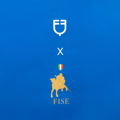 Carpa box larga logo bordado Equestro X FISE - Azzurro Savoia