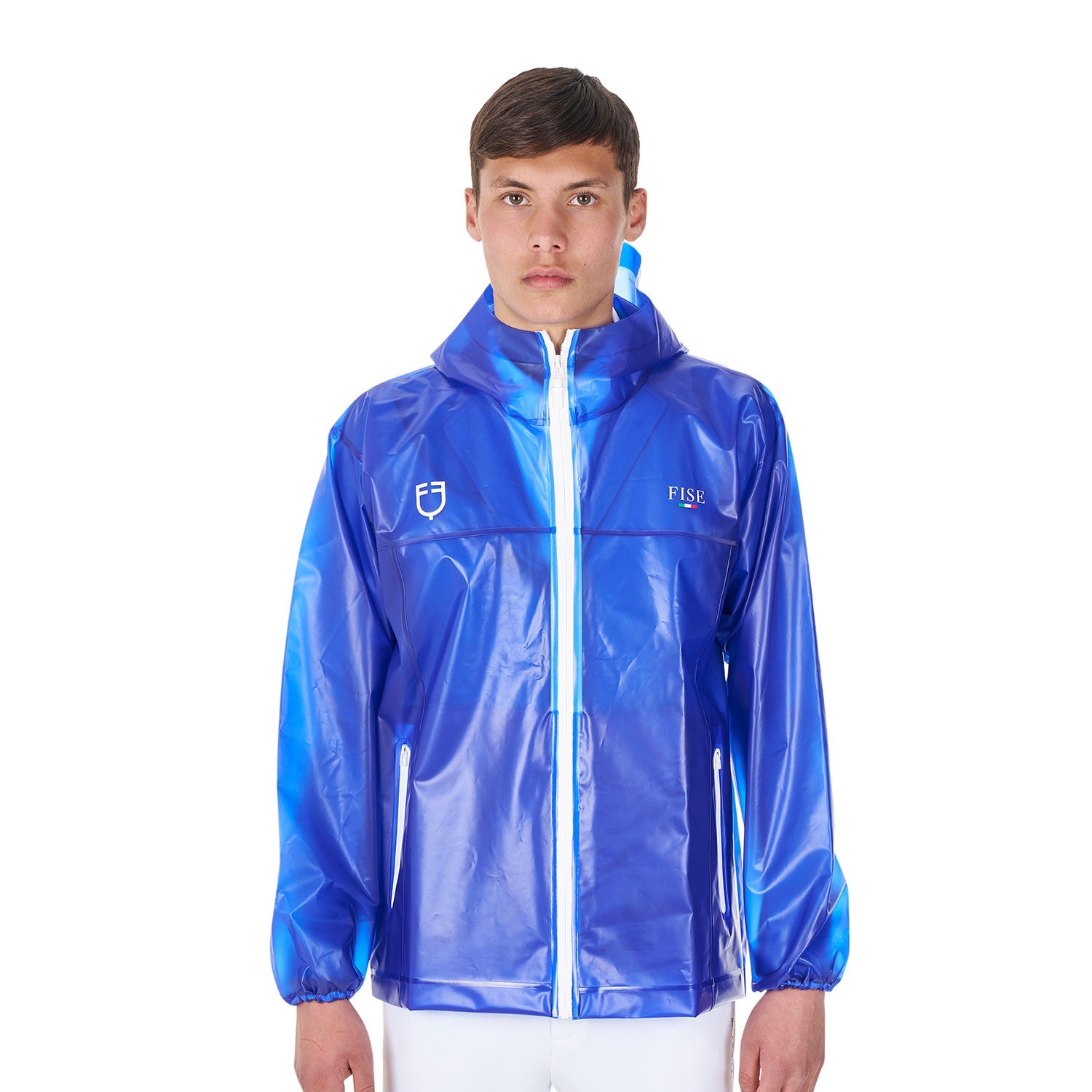 Impermeable unisex Equestro X FISE - Azzurro Savoia