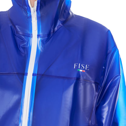 Impermeable unisex Equestro X FISE - Azzurro Savoia