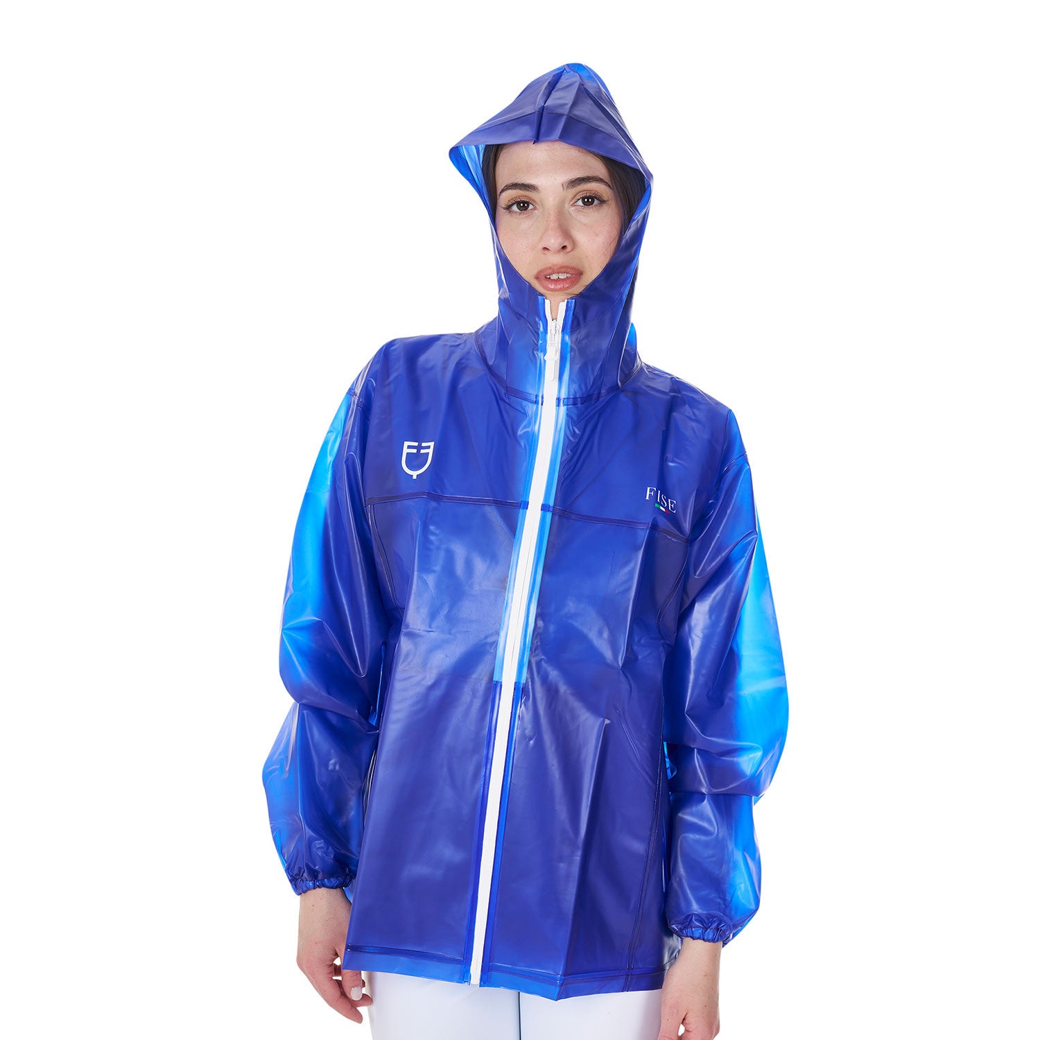 Impermeable unisex Equestro X FISE - Azzurro Savoia