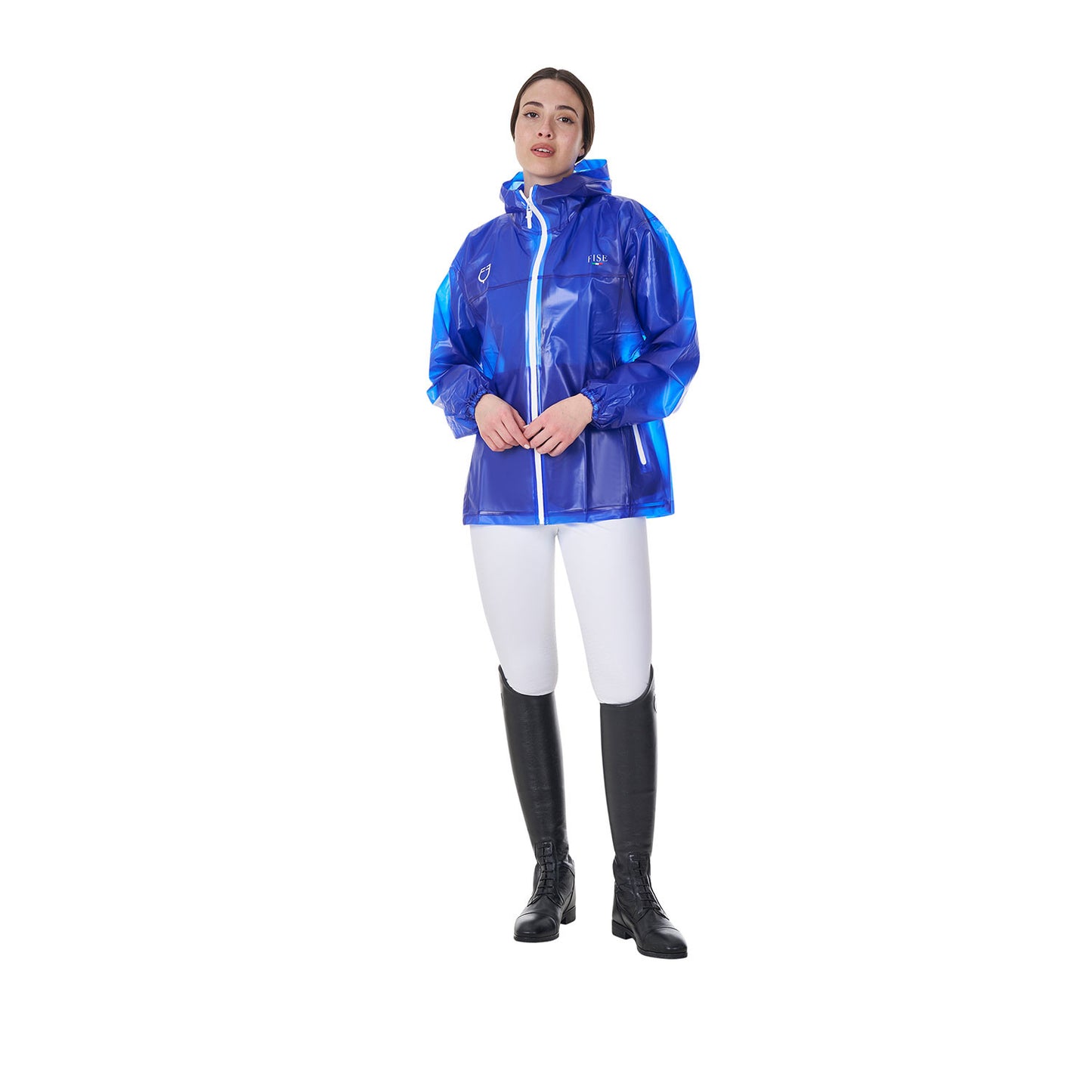 Impermeable unisex Equestro X FISE - Azzurro Savoia