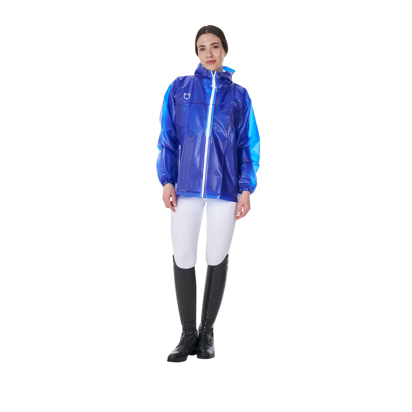 Impermeable unisex Equestro X FISE - Azzurro Savoia