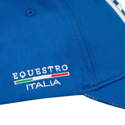 Gorra unisex de béisbol Equestro X FISE - Azzurro Savoia