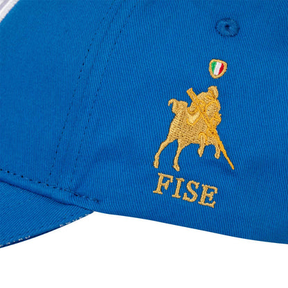 Gorra unisex de béisbol Equestro X FISE - Azzurro Savoia
