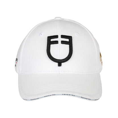 Gorra unisex de béisbol Equestro X FISE - Blanco