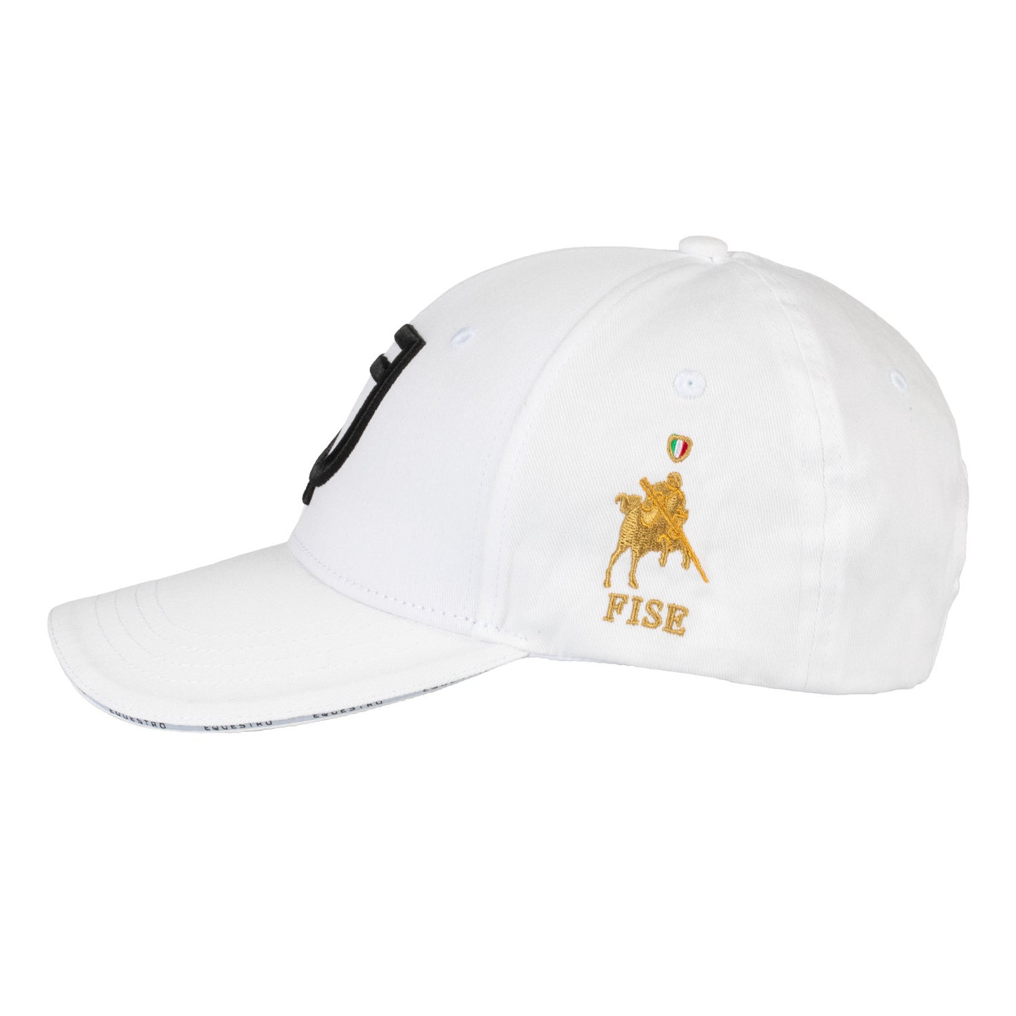 Gorra unisex de béisbol Equestro X FISE - Blanco