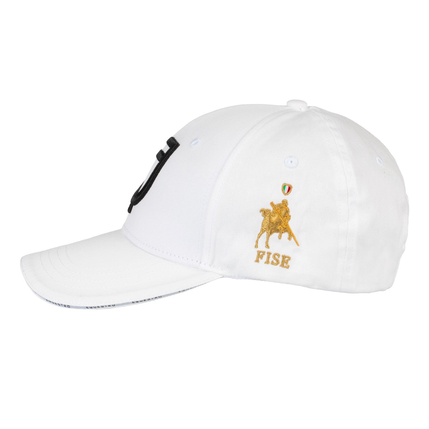 Gorra unisex de béisbol Equestro X FISE - Blanco