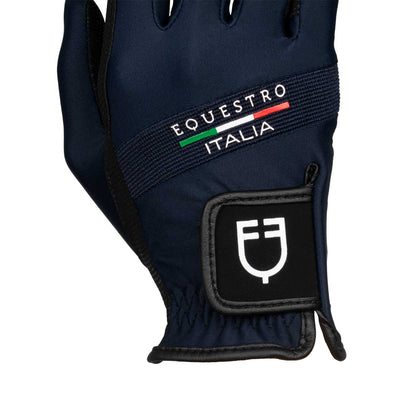 Guantes en tejido técnico Equestro X FISE - Navy Blazer
