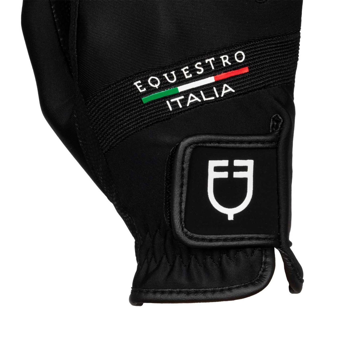 Guantes en tejido técnico Equestro X FISE - Negro