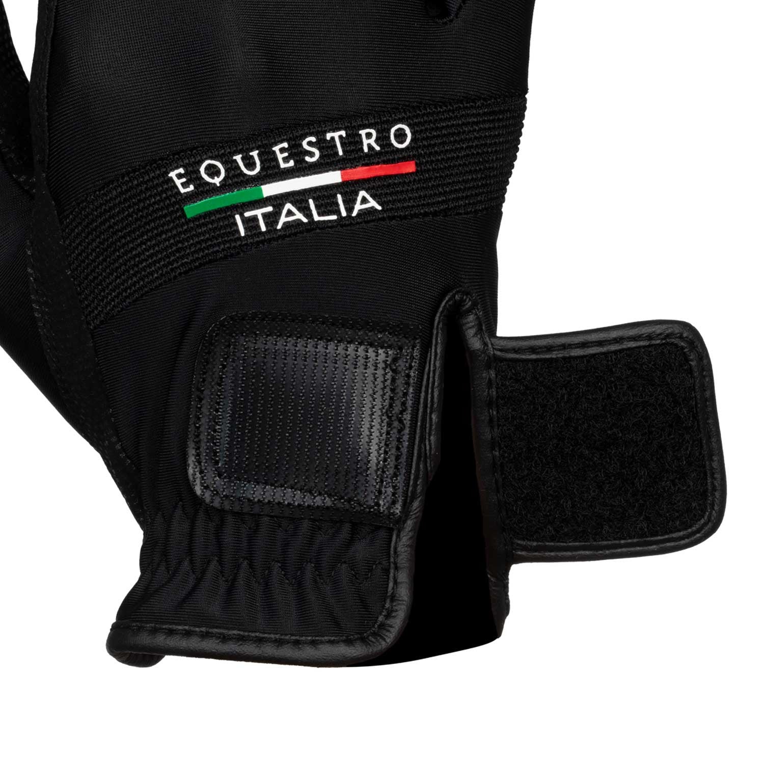 Guantes en tejido técnico Equestro X FISE - Negro