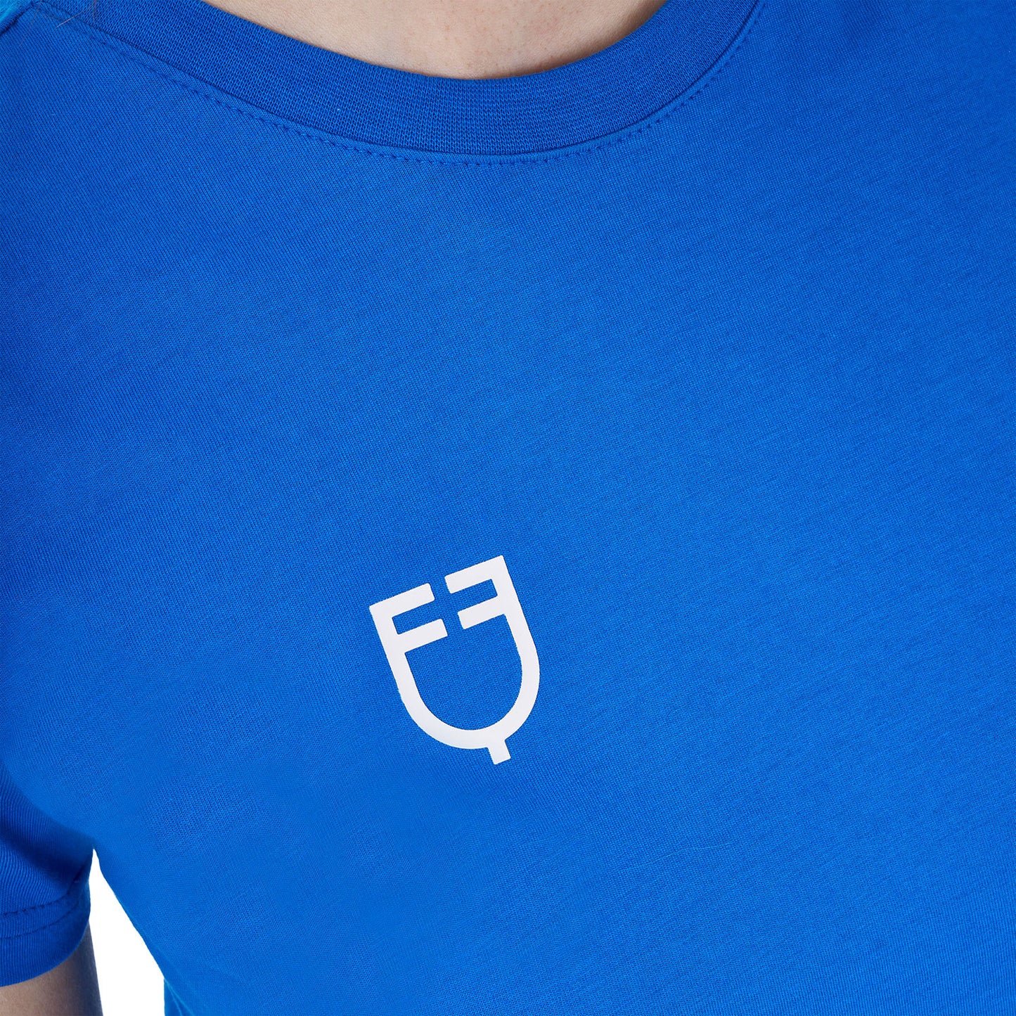 Camiseta de mujer entallada Equestro X FISE - Azzurro Savoia