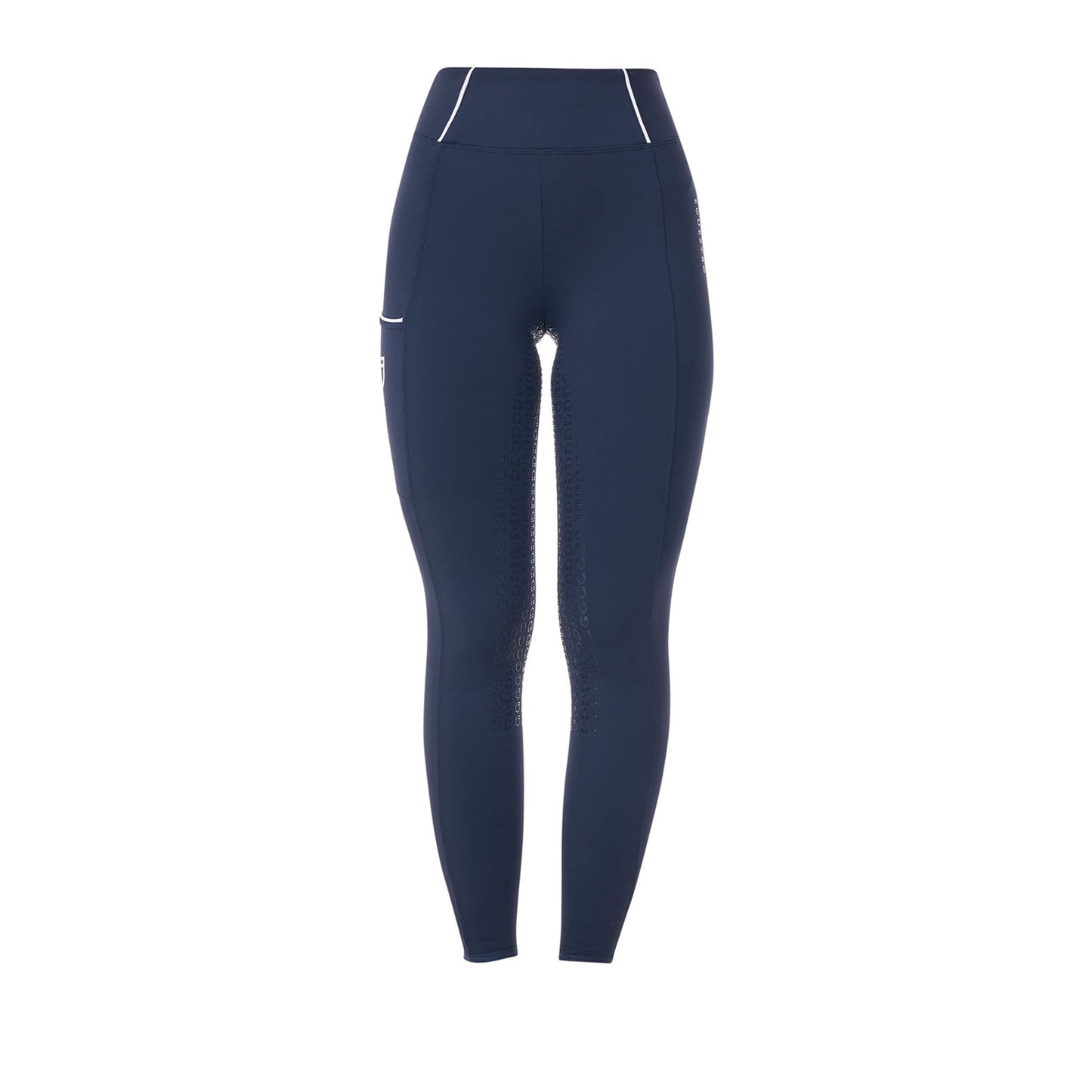 Leggings de mujer slim fit full grip Equestro X FISE - Navy Blazer