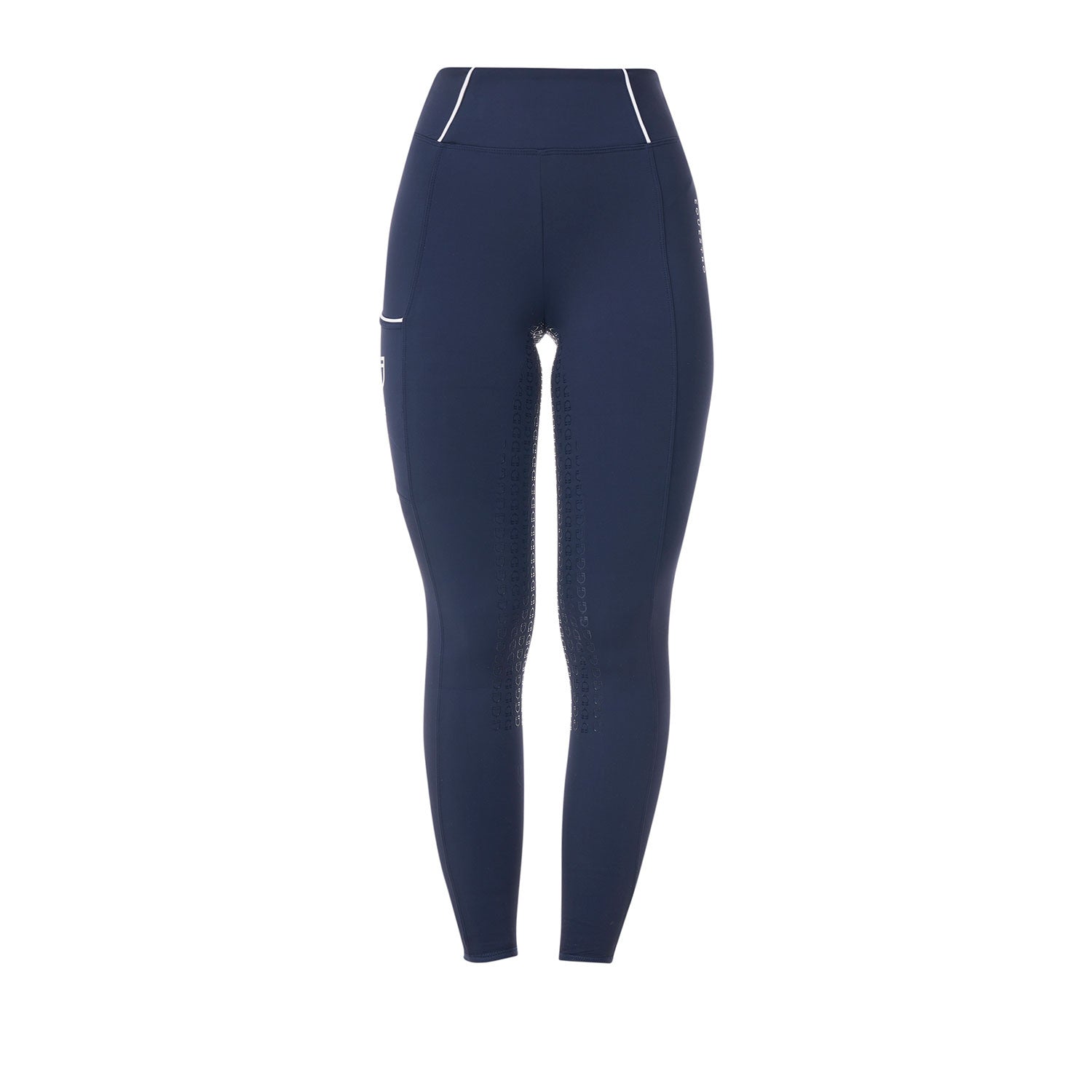 Leggings de mujer slim fit full grip Equestro X FISE - Navy Blazer
