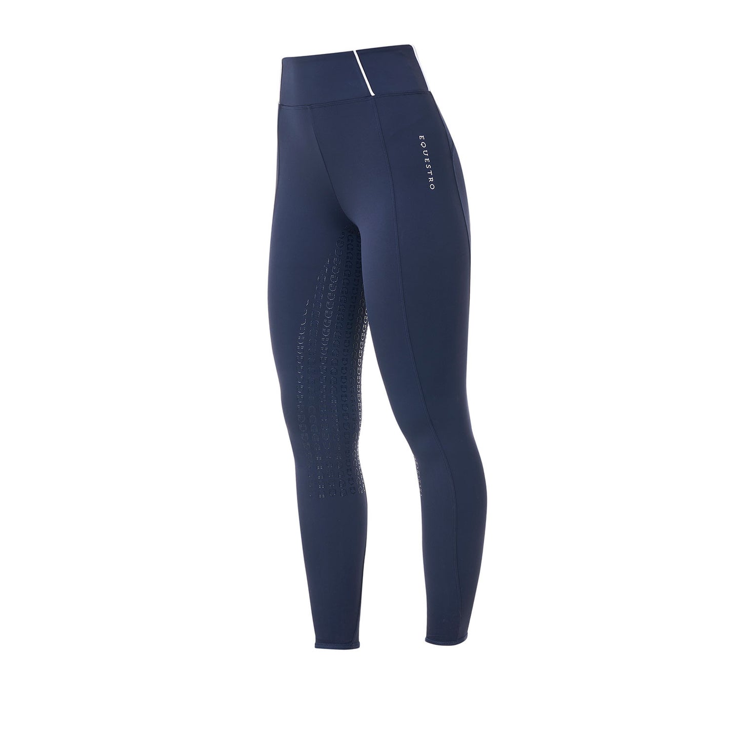 Leggings de mujer slim fit full grip Equestro X FISE - Navy Blazer