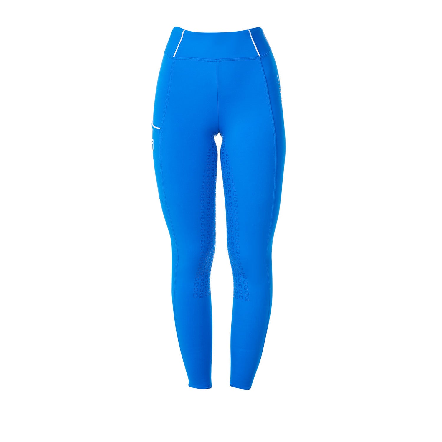 Leggings de mujer slim fit full grip Equestro X FISE - Azzurro Savoia