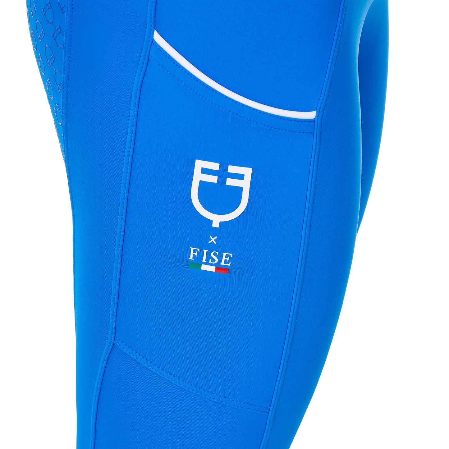 Leggings de mujer slim fit full grip Equestro X FISE - Azzurro Savoia