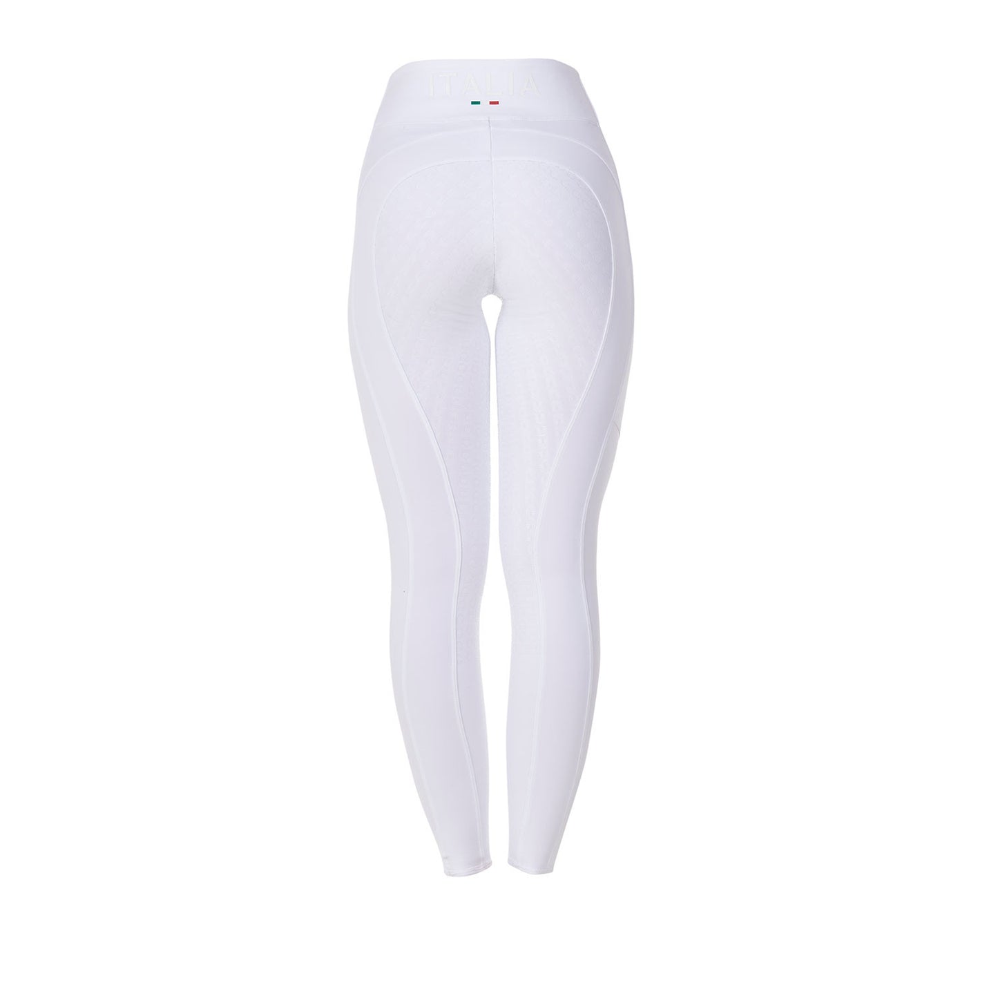 Leggings de mujer slim fit full grip Equestro X FISE - Blanco